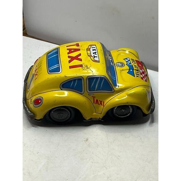 Vintage Tin Litho Made In Japan Taxi TT Takatoku Toys - Picture 2 of 5